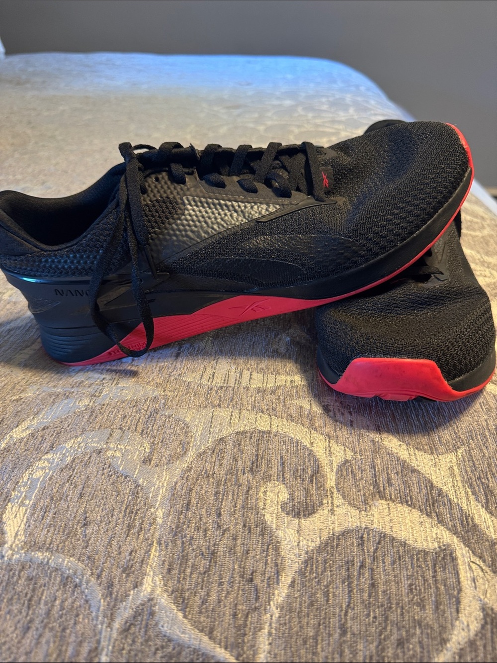 Reebok Nano X3 Men Black and Red Training Sneakers Size 11.5